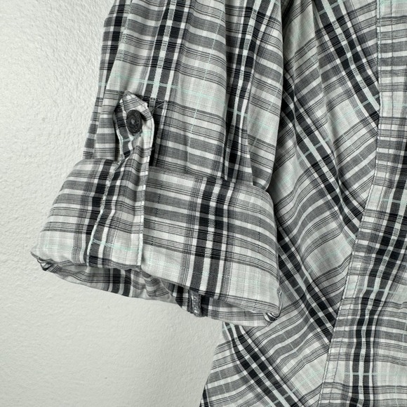 COLUMBIA‎ Womens Vented Hiking long sleeve button roll tab plaid shirt - M - Picture 5 of 12